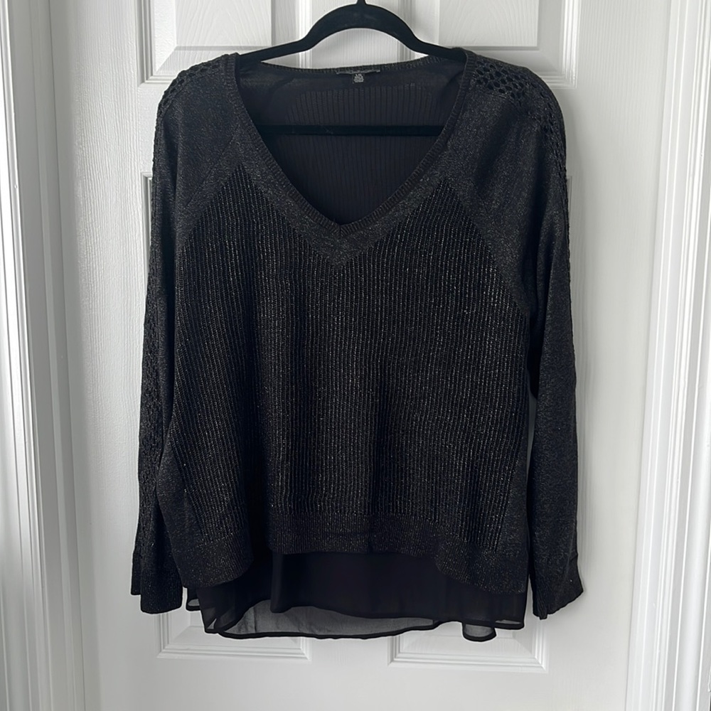 Lucky Brand Sparkly Black Sweater